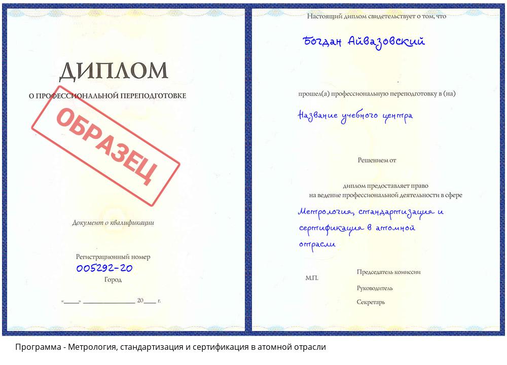 Метрология, стандартизация и сертификация в атомной отрасли Пермь