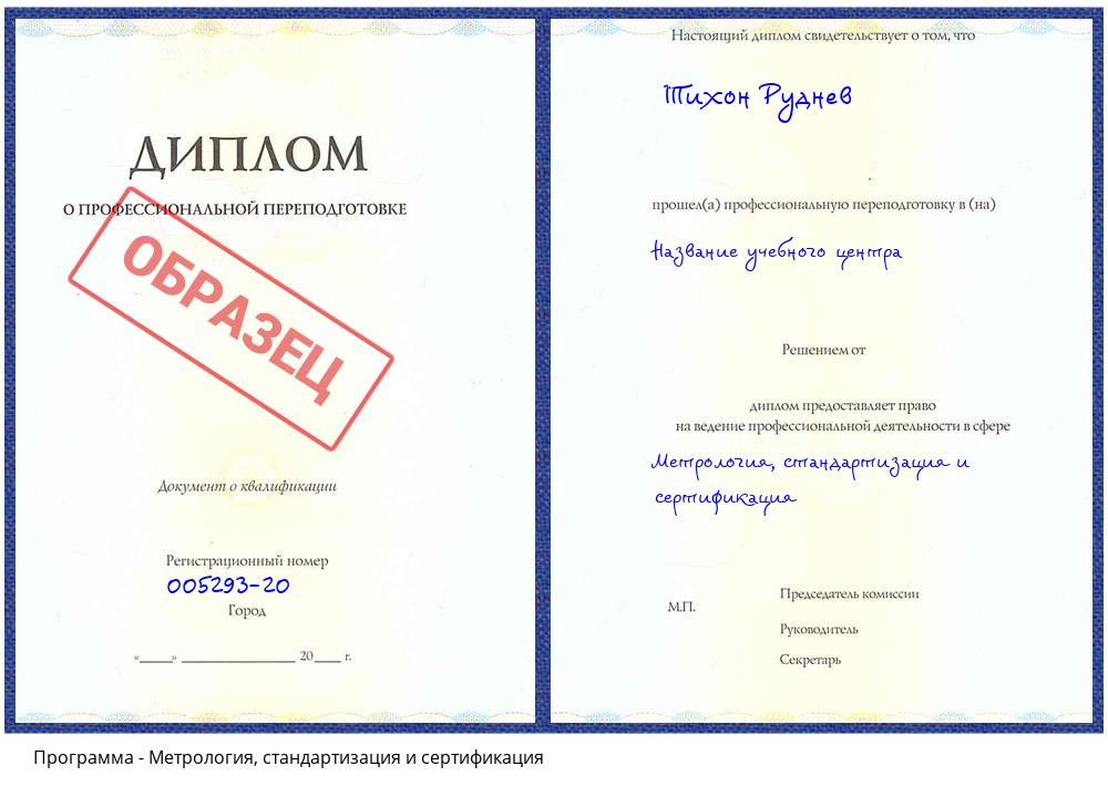 Метрология, стандартизация и сертификация Пермь